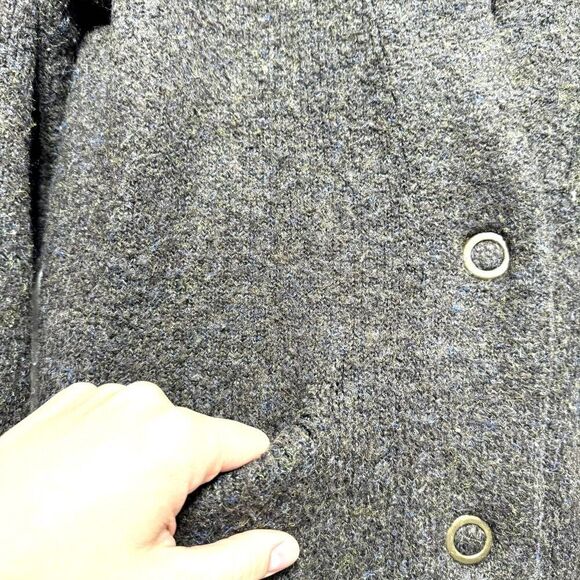 Mossimo Cardigan Sweater Wool Blend Chunky Knit Long Length Gray Womens sz Small - Picture 4 of 7